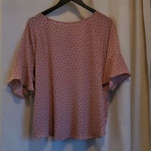 Loft Outlet Floral Flowy Short Sleeve Blouse